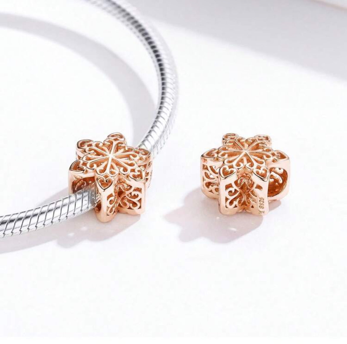 Separador Copo de nieve Rose gold