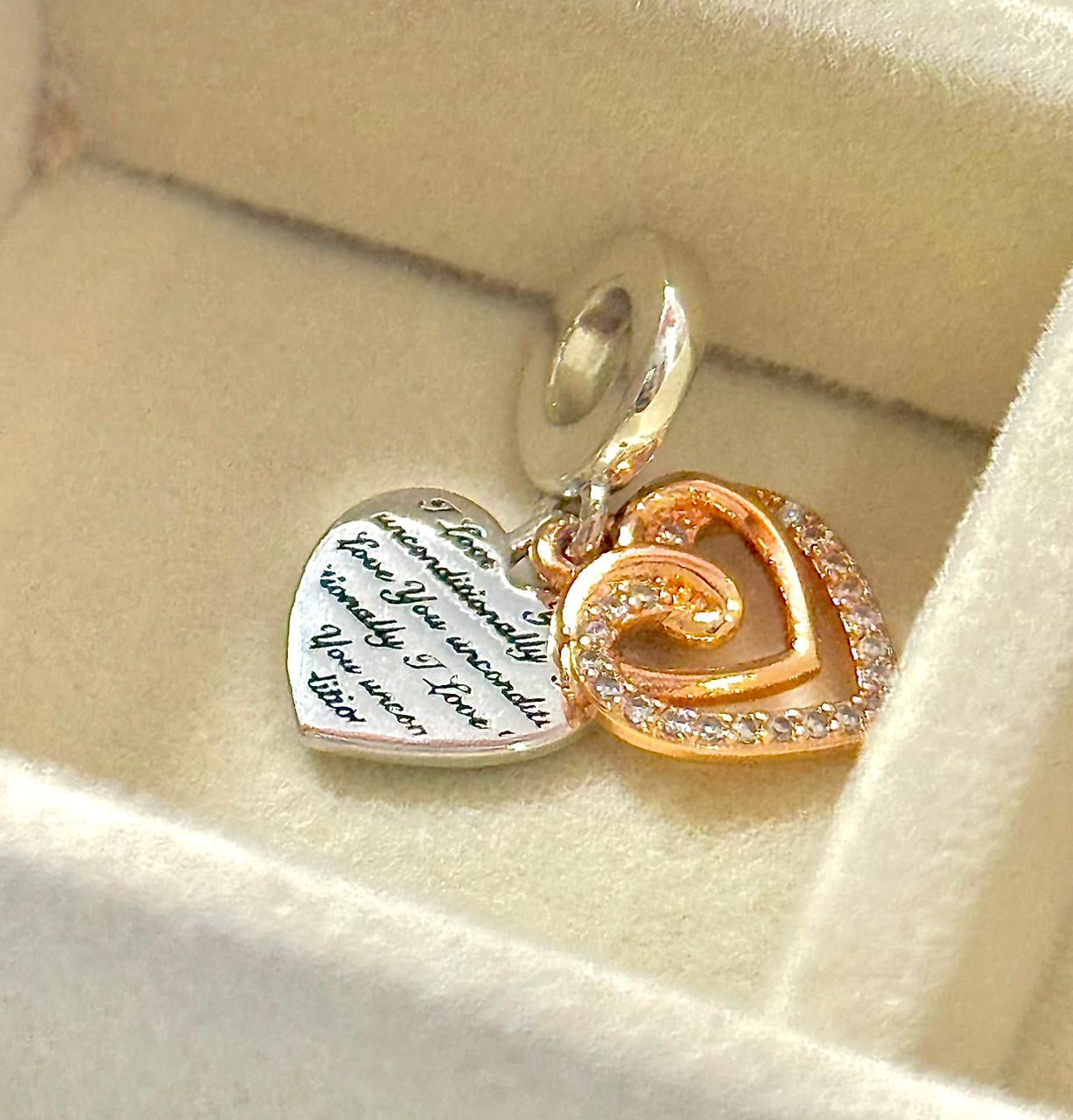 Charm Colgante Corazones Entrelazados Amor Incondicional